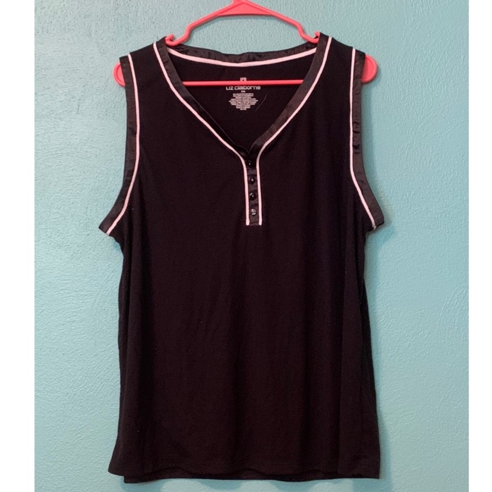 Black Liz Claiborne pajama top